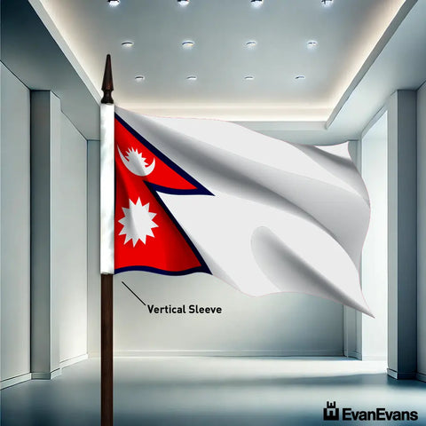 Nepal flag vertical sleeve