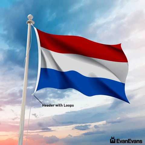 Netherlands flag header with loops