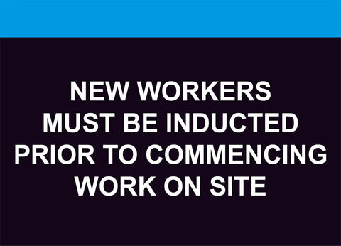 New Workers Construction Sign