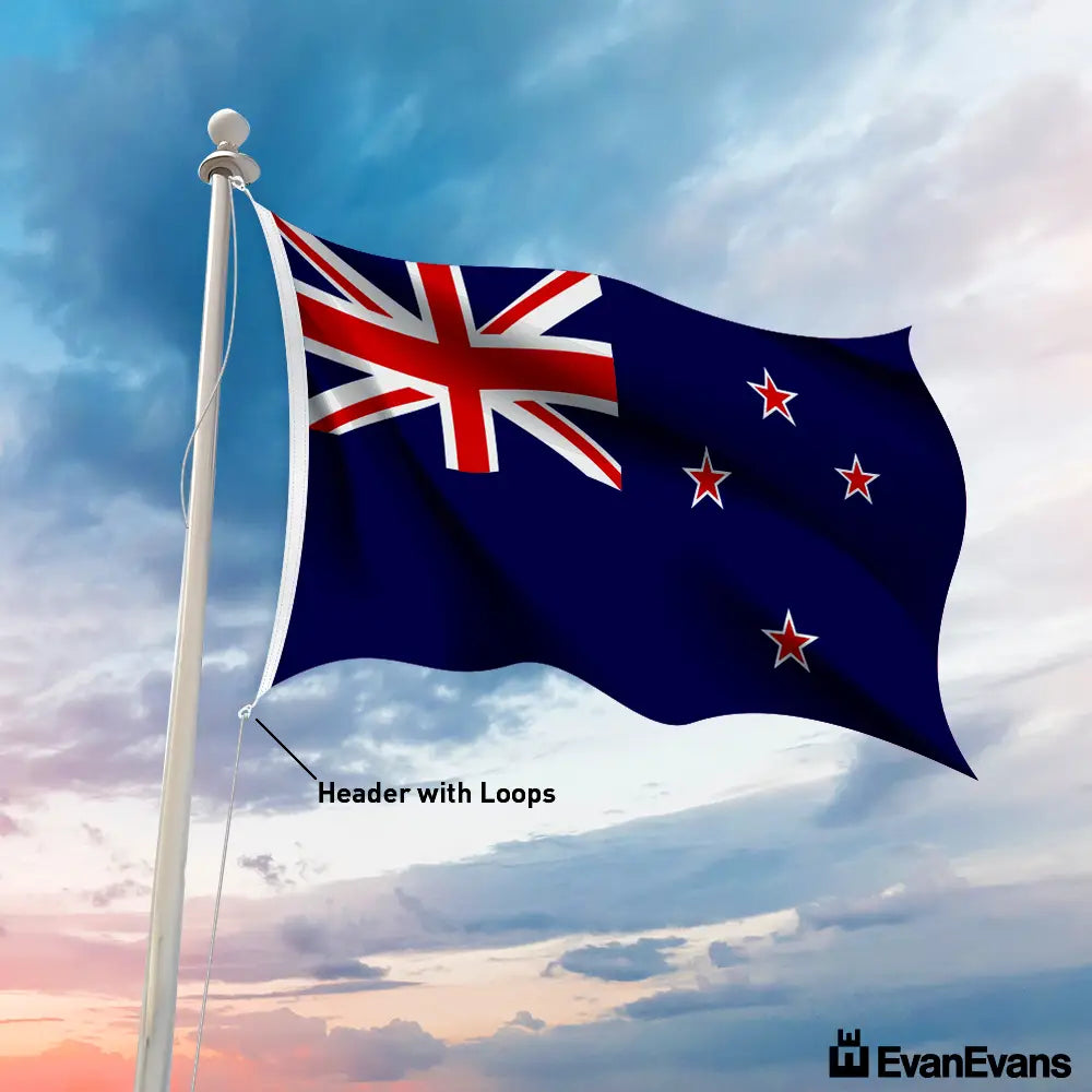 New Zealand flag header with loops
