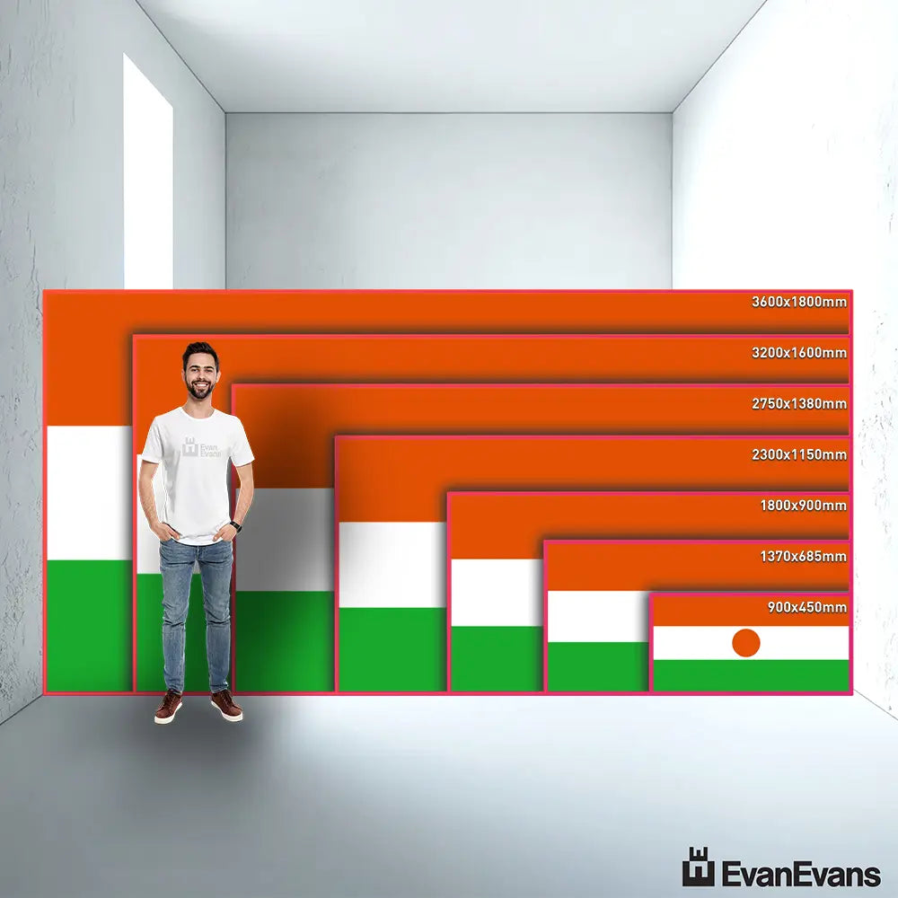Niger flag size guide comparison