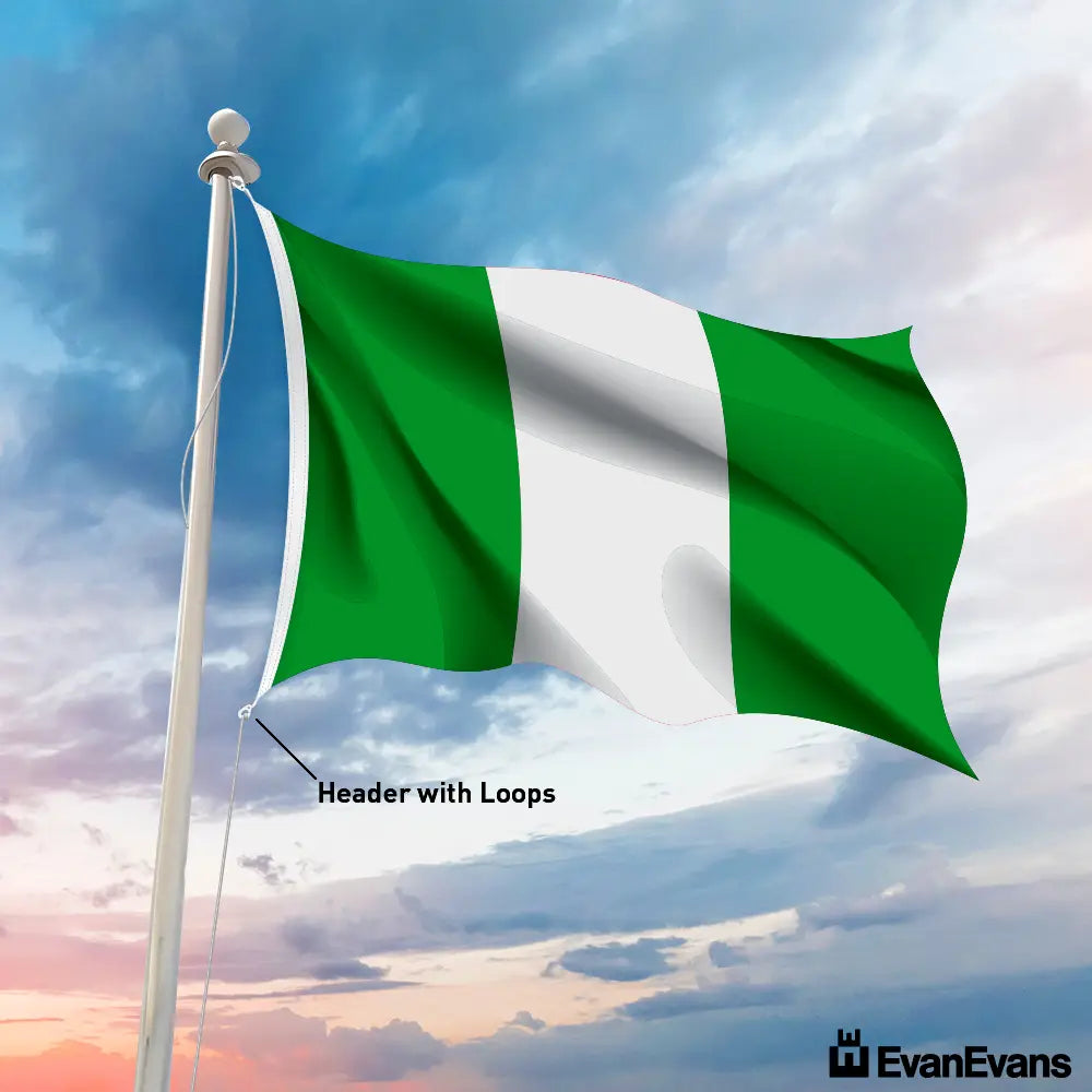 Nigeria flag header with loops