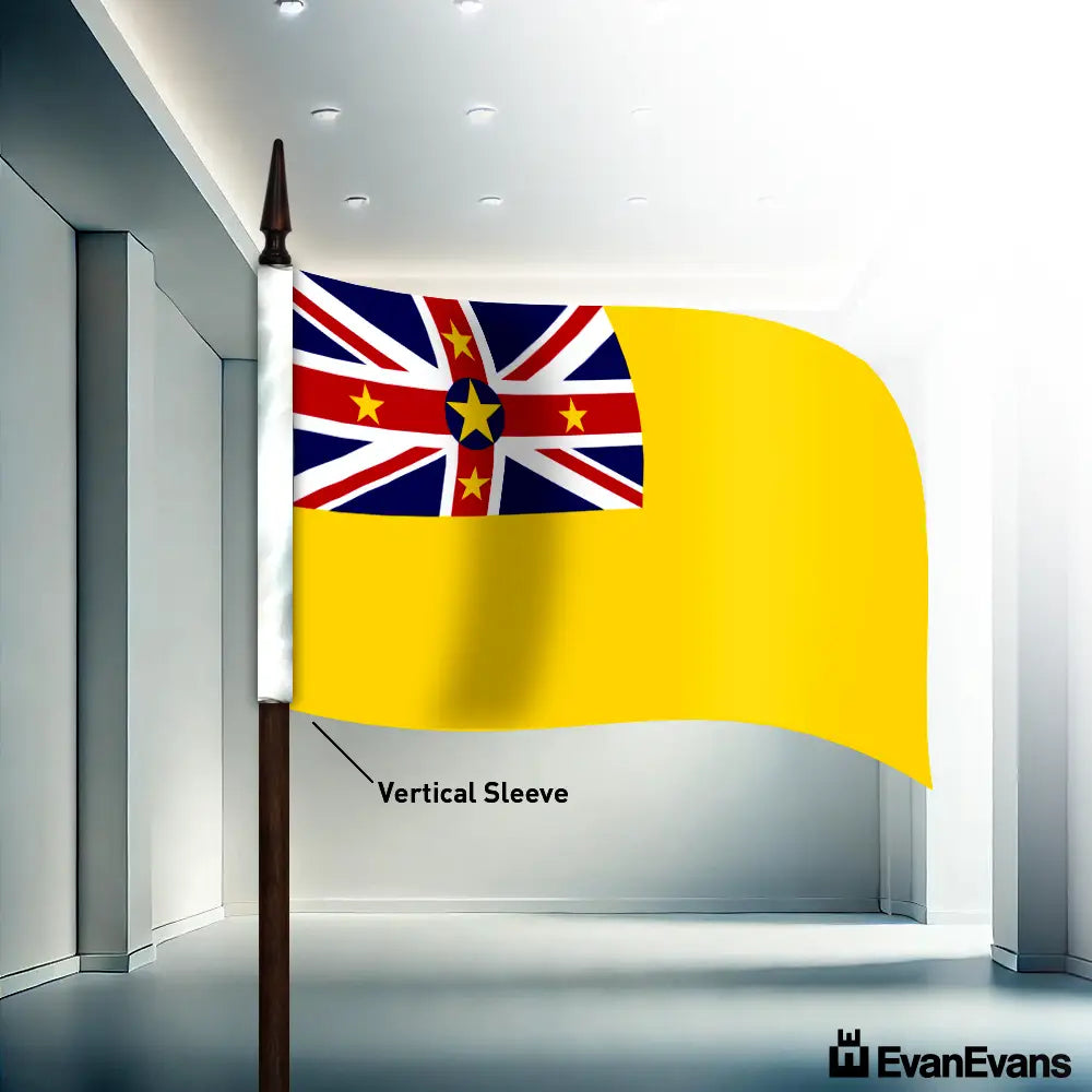 Niue flag vertical sleeve