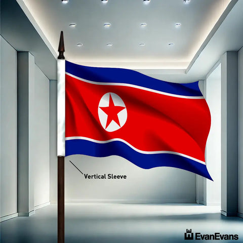 North Korea flag vertical sleeve