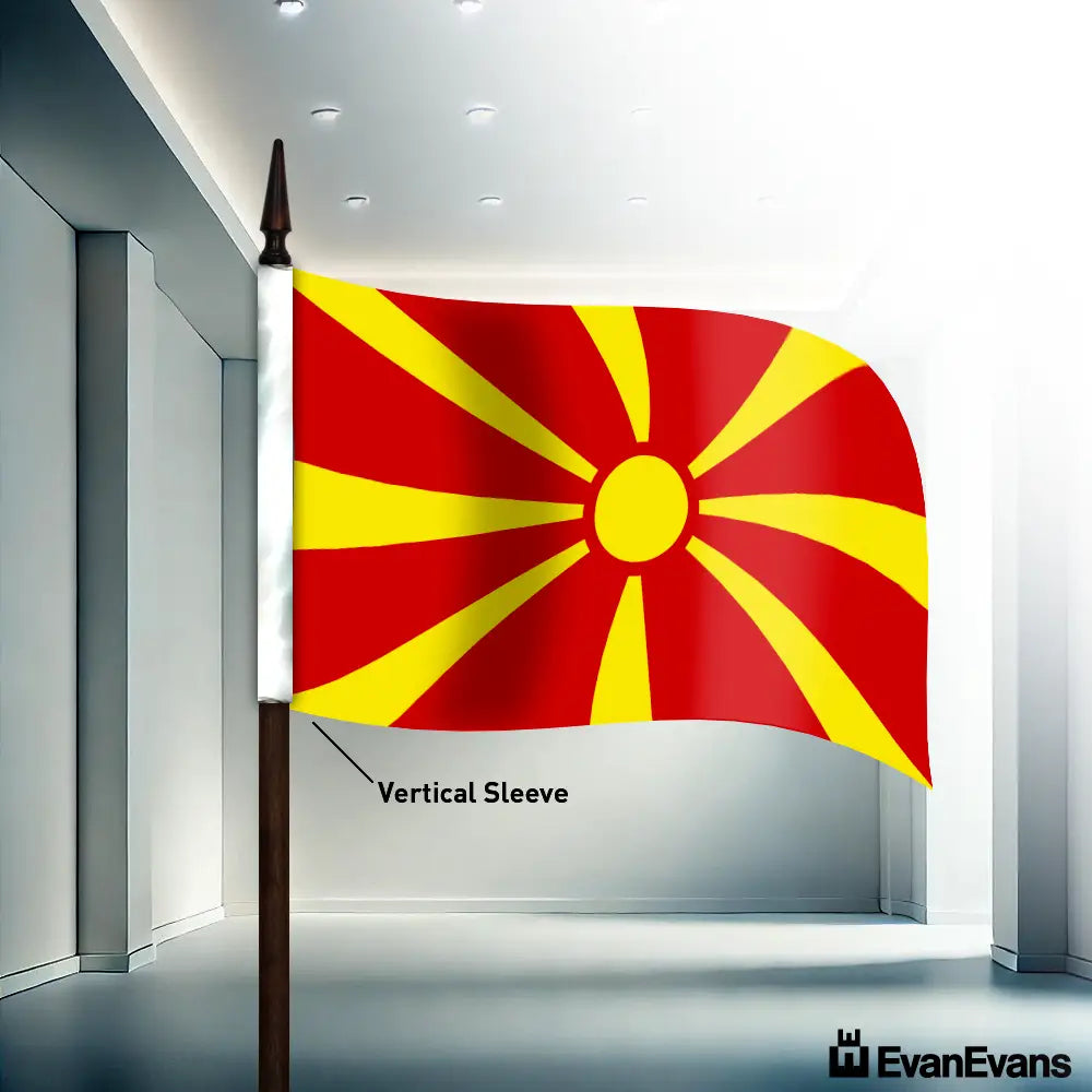North Macedonia flag vertical sleeve
