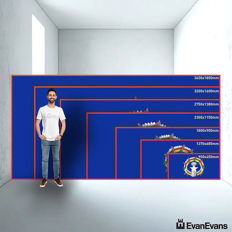 Northern Mariana Islands flag size guide comparison