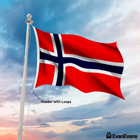 Norway flag header with loops
