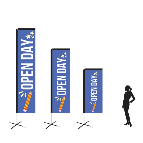 OPEN DAY NAVY BLUE rectangle flag