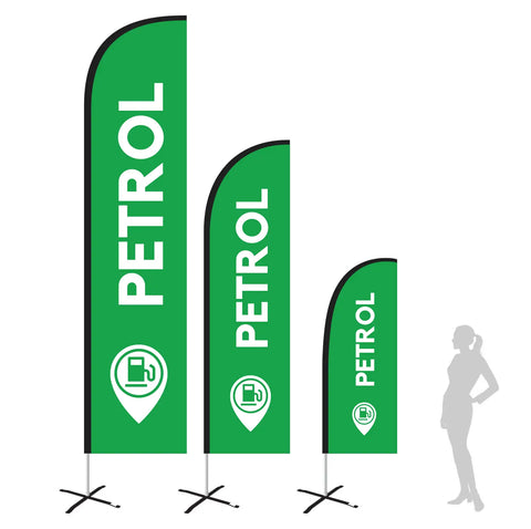 PETROL GREEN Feather Flag