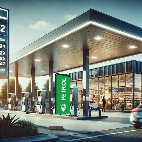 PETROL GREEN Rectangle Flag for Service Stations