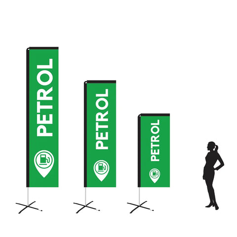 PETROL GREEN Rectangle Flag