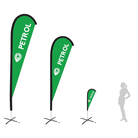 PETROL GREEN Teardrop Flag