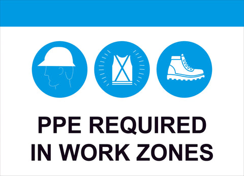 PPE Required Construction Sign