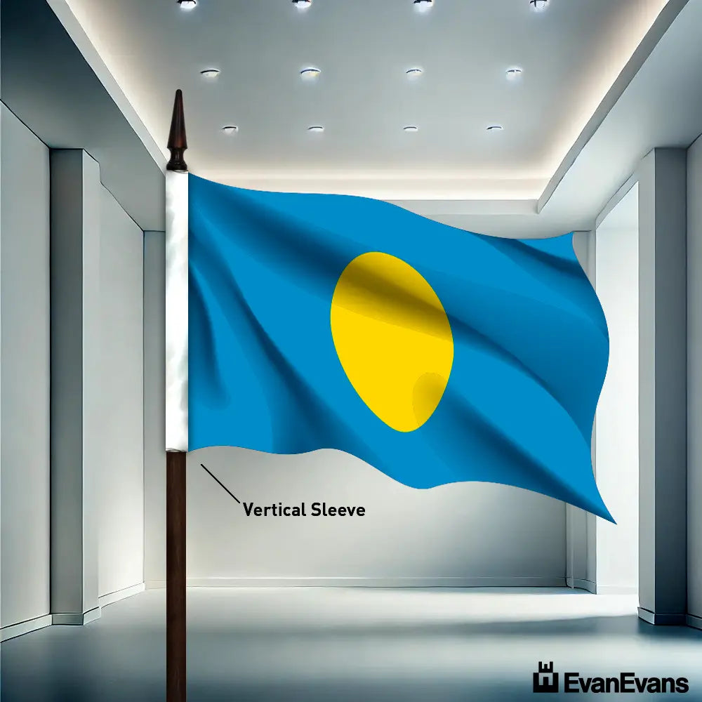 Palau flag vertical sleeve