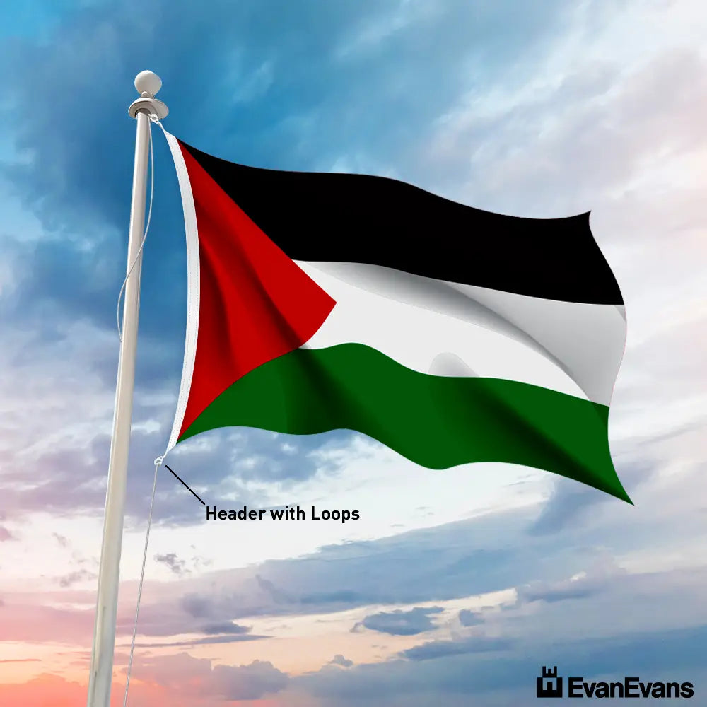 Palestine flag header with loops