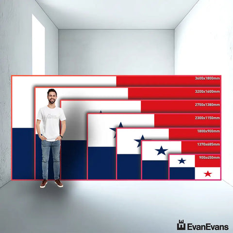 Panama flag size guide comparison