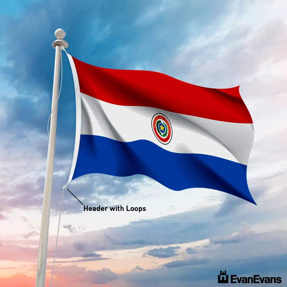 Paraguay flag header with loops