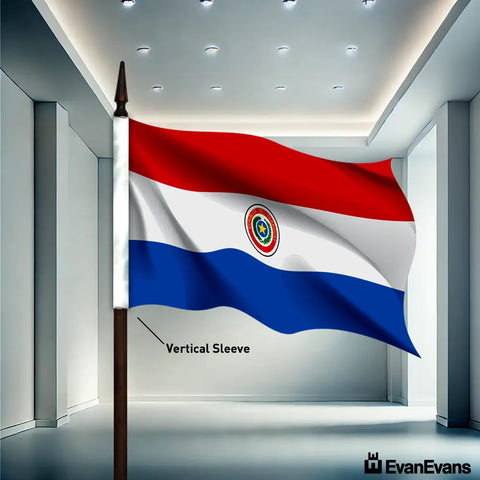 Paraguay flag vertical sleeve