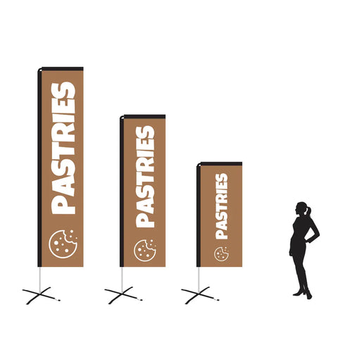 Pastries Light Brown Rectangle Flag