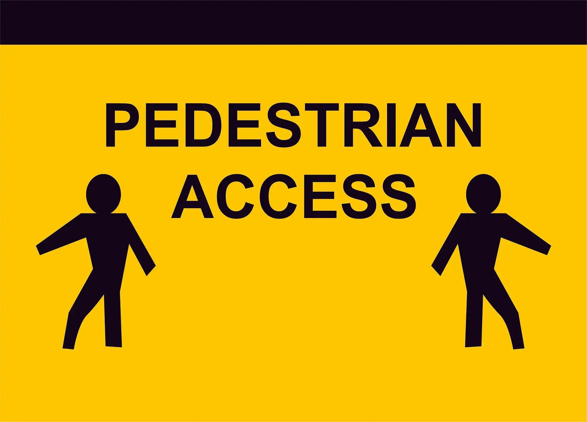 Pedestrians Access Construction Sign