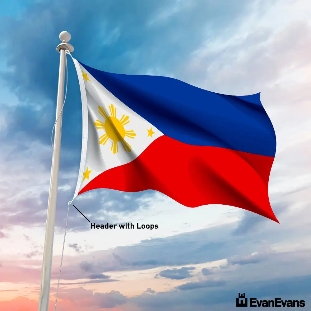 Philippines flag header with loops