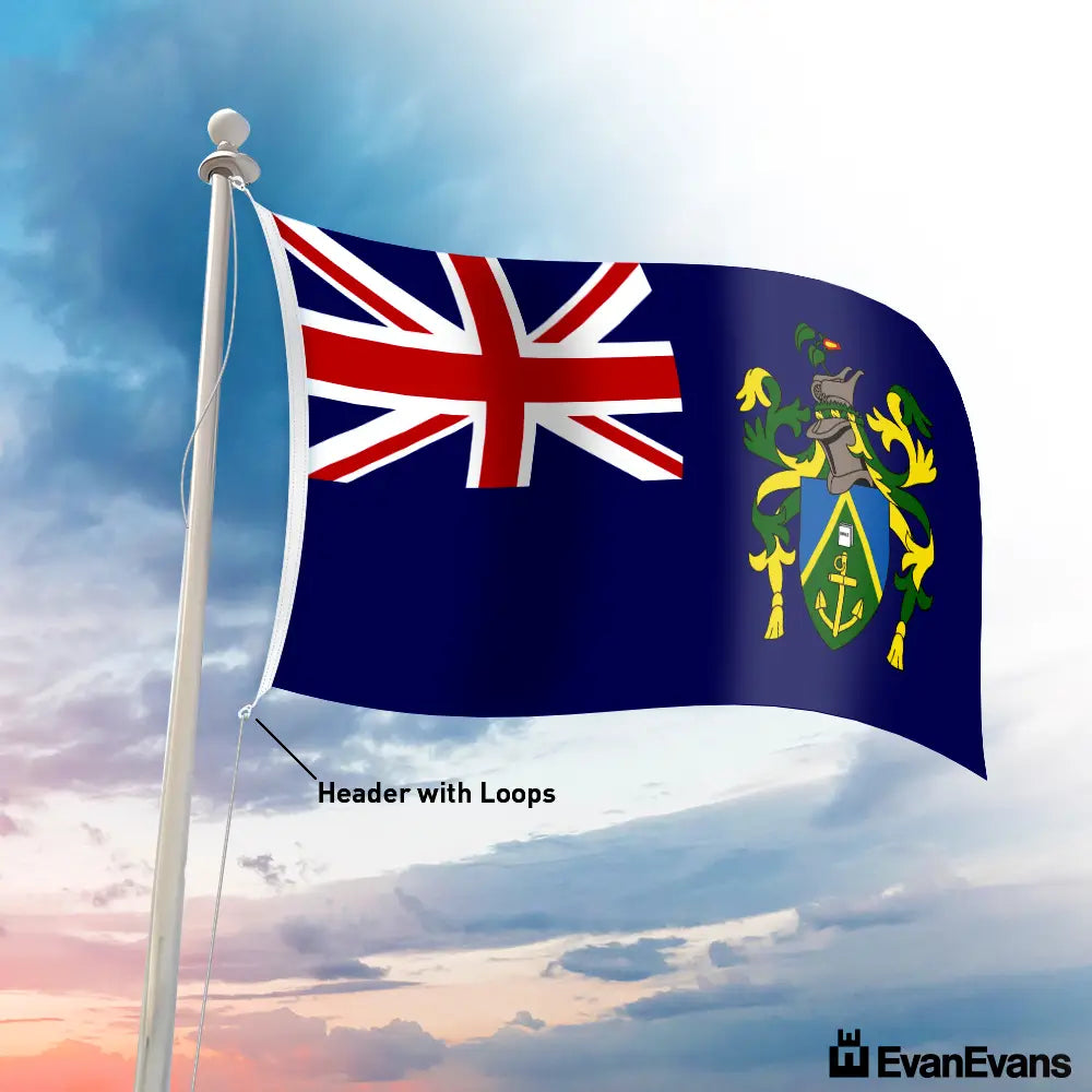 Pitcairn Islands flag header with loops