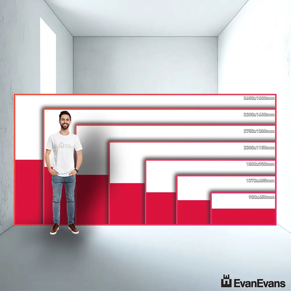 Poland flag size guide comparison