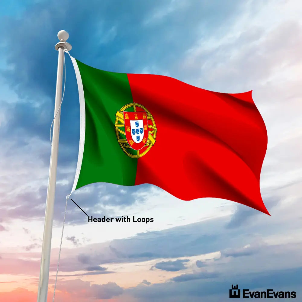 Portugal flag header with loops
