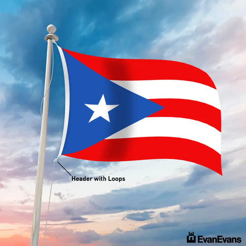 Puerto Rico flag header with loops