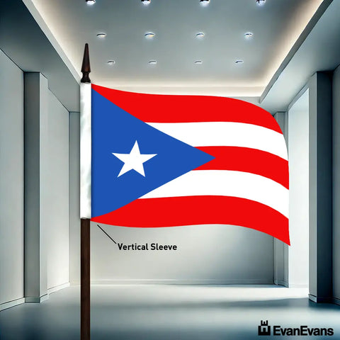 Puerto Rico flag vertical sleeve