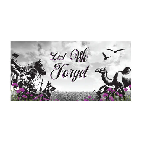 Purple Poppy Animal Standing Lest We Forget art