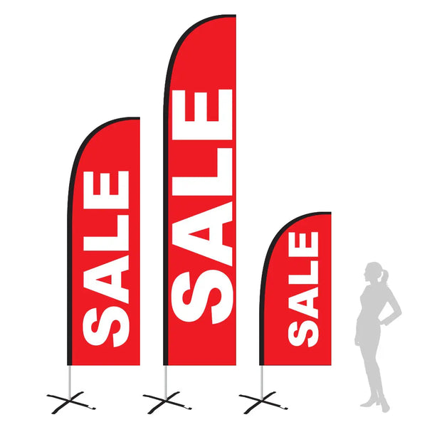 Sale Red Feather Flag (Poles+Carry Bag Included)