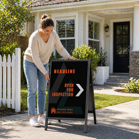 Real Estate A-Frame Sign - Inspection Today