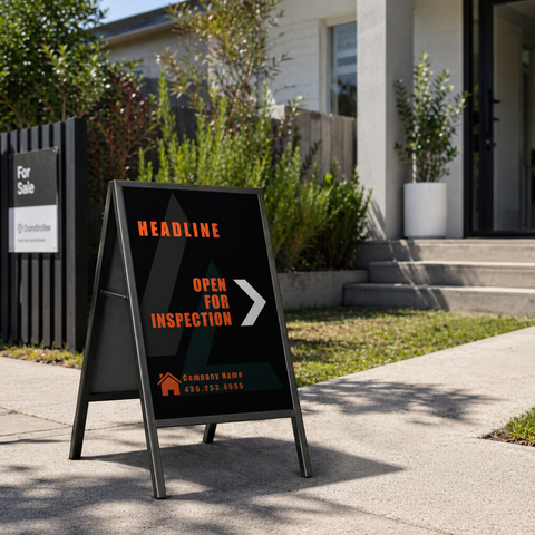 Real Estate A-Frame Sign - Inspection Today