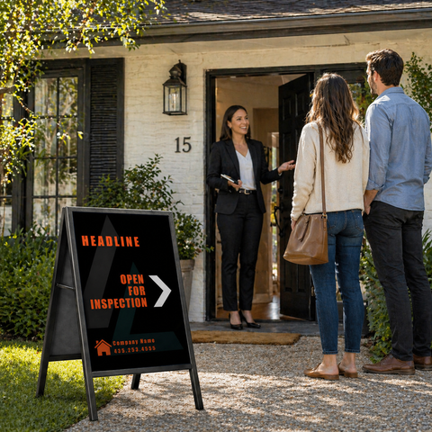 Real Estate A-Frame Sign - Inspection Today