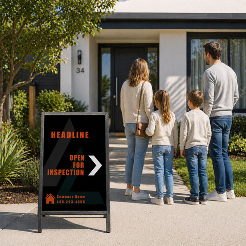 Real Estate A-Frame Sign - Inspection Today