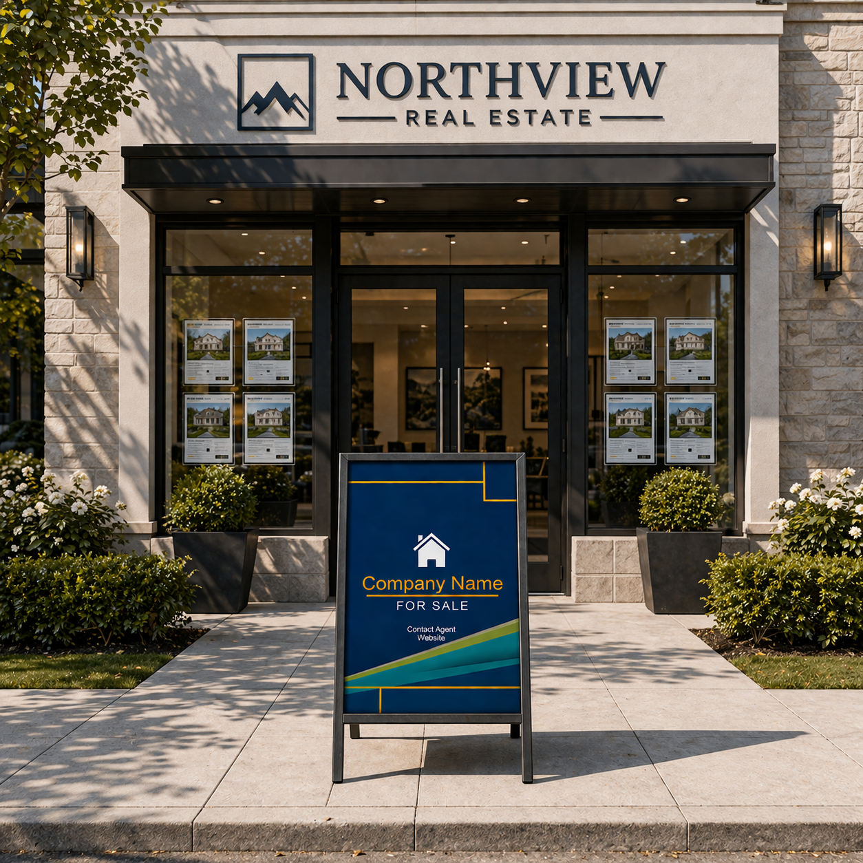 Northview Real Estate office with aFor Sale sign in front