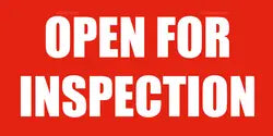 Open Inspection Sign Open for Inspection – Evan Evans