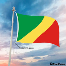 Republic of the Congo flag header with loops