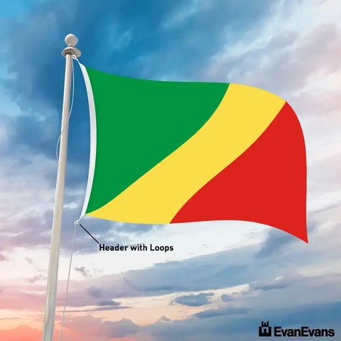 Republic of the Congo flag header with loops