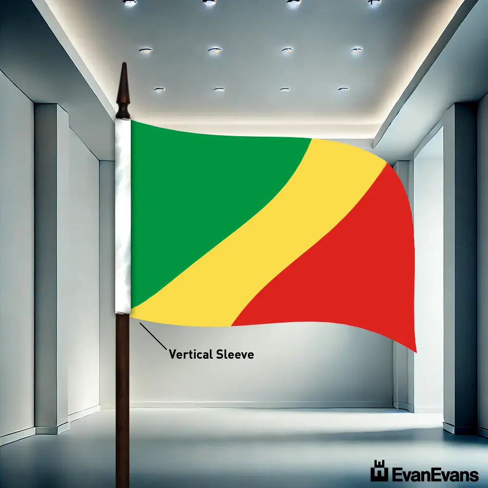 Republic of the Congo flag vertical sleeve