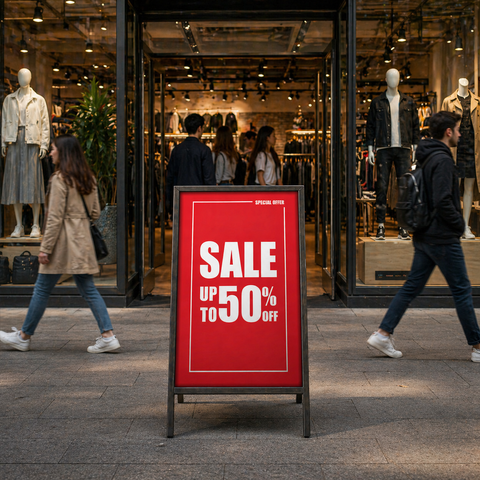 Retail A-Frame Sign - Promotions