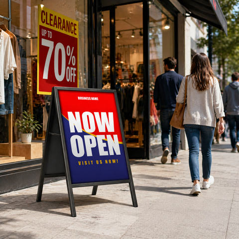 Retail A-Frame Sign - Footpath Advertising