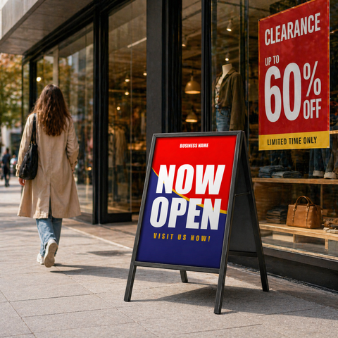 Retail A-Frame Sign - Footpath Advertising