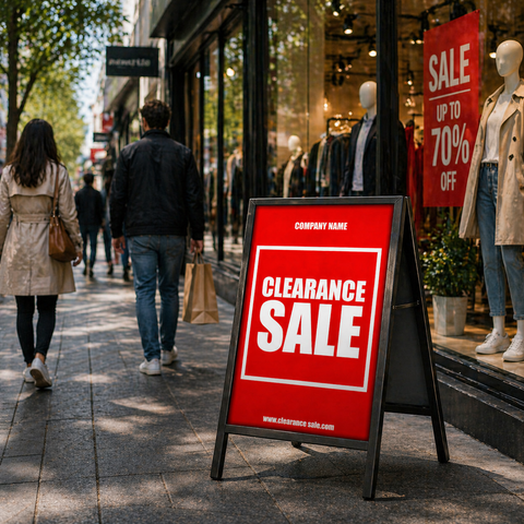 Retail A-Frame Sign - Clearance and EOFY