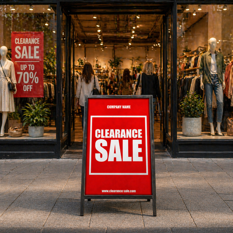 Retail A-Frame Sign - Clearance and EOFY