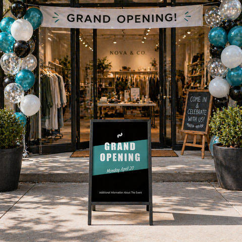 Retail A-Frame Sign - Store Opening Promotion