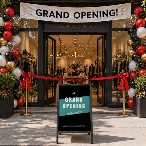 Retail A-Frame Sign - Store Opening Promotion