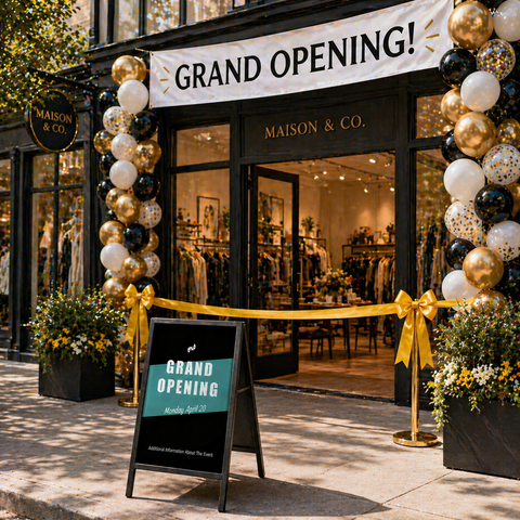 Retail A-Frame Sign - Store Opening Promotion