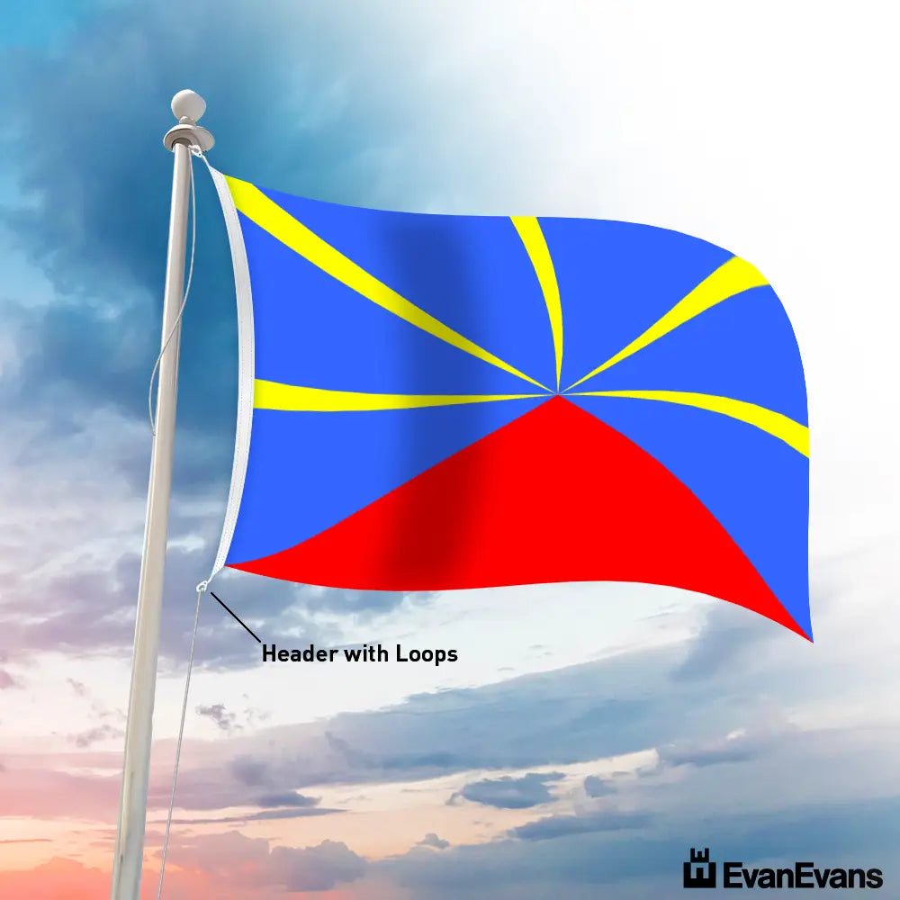 Reunion flag header with loops